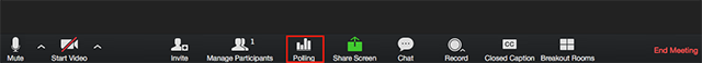 the polling button in the toolbar