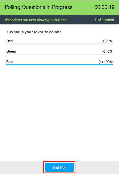 Live polling results